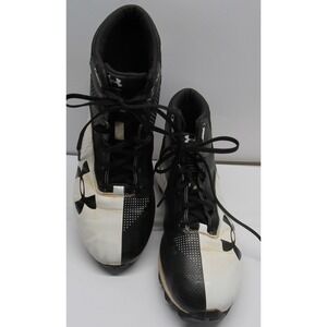 Under Armour Renegade Football Cleats 1289762-011 Black & White Size 10.5 (2565)